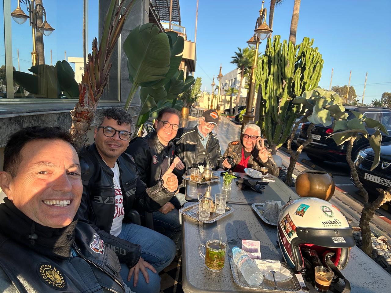 National Road Trip - Motorcyclists group on the road